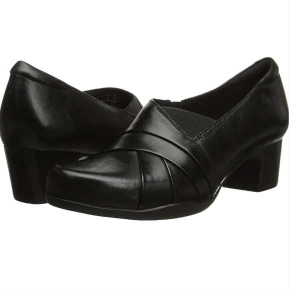 Clarks Rosalyn Adele Black Leather - Picture 1 of 12